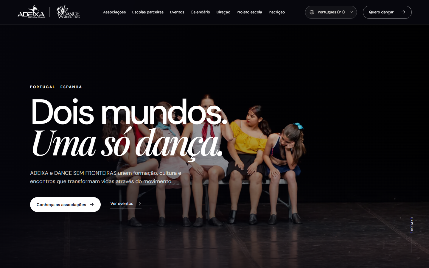 Site da ADEIXA & Dance Sem Fronteiras